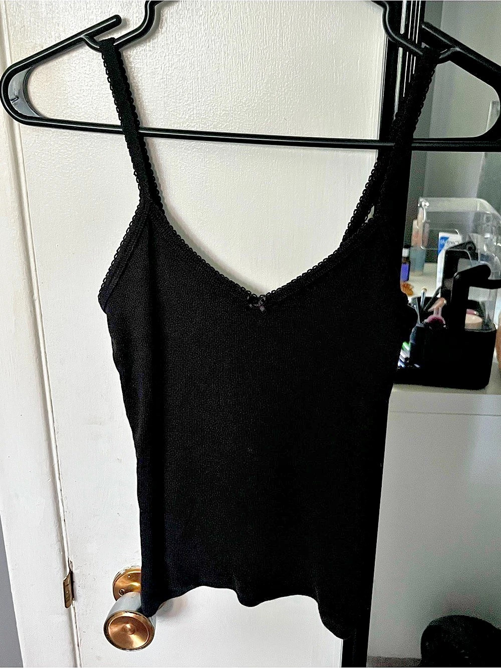 Aritzia Tna HomeStretch Lace V Neck Cami Tank Black Size XS